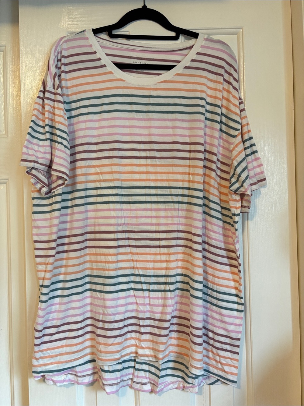 American Eagle Outfitters Multicolor Striped Short-Sleeve Tee